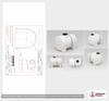 Dimensional spec drawing for Norwesco Bolt Down Hoop (1) Each for 425/525/725/1025 Gallon Horizontal Leg Tanks
