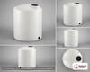 Dimensional spec drawing for Chem-Tainer 4000 Gallon Vertical Storage Tank (95" L x 95" W x 140" H)