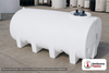 Enduraplas 1600 Gallon White Horizontal Sump Bottom Leg Tank. Polyethylene; Natural White; dimensions 59.0in H x 71.0in W x 130.0in L; 594.0 lb empty; 1.9 specific gravity rating; fittings: 1 Manway / Lid; 10 Year Warranty with Activation. Manufacturer part number THD01600W. Sold by OneSource Plastics (https://www.onesourceplastics.com).