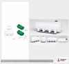Dimensional spec drawing for Enduraplas 1600 Gallon Horizontal Leg Tank (130" L x 71" W x 60" H)