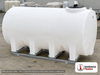 Enduraplas 2200 Gallon White Horizontal Sump Bottom Leg Tank w/ Frame. Polyethylene; Natural White; dimensions 76.0in H x 71.0in W x 130.0in L; 770.0 lb empty; 1.9 specific gravity rating; fittings: 1 Manway / Lid; 10 Year Warranty with Activation. Manufacturer part number THD02200KW. Sold by OneSource Plastics (https://www.onesourceplastics.com).