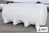 Enduraplas 2800 Gallon White Horizontal Sump Bottom Leg Tank w/ Frame. Polyethylene; Natural White; 76" H x 97" W x 145" L
