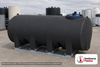 Enduraplas 1600 Gallon Black Horizontal Sump Bottom Leg Tank w/ Frame. Polyethylene; Black; 60" H x 71" W x 130" L