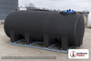 Enduraplas 1900 Gallon Black Horizontal Sump Bottom Leg Tank w/ Frame. Polyethylene; Black; 70" H x 71" W x 130" L