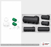 Dimensional spec drawing for Enduraplas 2500 Gallon Horizontal Leg Tank (130" L x 87" W x 78" H)