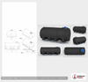 Dimensional spec drawing for Enduraplas 2800 Gallon Horizontal Leg Tank (145" L x 97" W x 76" H)