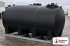 Enduraplas 3200 Gallon Black Horizontal Sump Bottom Leg Tank w/ Frame. Polyethylene; Black; 84" H x 97" W x 145" L