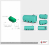 Dimensional spec drawing for Enduraplas 1900 Gallon Horizontal Leg Tank (130" L x 71" W x 70" H)
