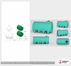 Dimensional spec drawing for Enduraplas 3000 Gallon Horizontal Leg Tank (130" L x 87" W x 94" H)