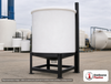 Chem-Tainer 250 Gallon 20 Degree Plastic Vertical Cone Bottom Tank. 250.0 gallon capacity; Polypropylene; White; dimensions 46.0in H x 42.0in W x 42.0in L; 100.0 lb empty; 2.0 specific gravity rating. Manufacturer part number TC4246CB. Sold by OneSource Plastics (https://www.onesourceplastics.com).