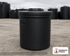 Snyder Industries 60 Gallon ASTM XLPE Black Heavy Duty Vertical Storage Tank. Crosslinked Linear Polyethylene; Black; dimensions 40.0in H x 26.0in W x 26.0in L; 26.0 lb empty; 1.9 specific gravity rating; fittings: 1 Manway / Lid; max temp 140 deg  F / 60 deg  C; 3 Year Warranty. Manufacturer part number 5680000n48. Manufactured by Snyder. Sold by OneSource Plastics (https://www.onesourceplastics.com).