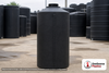 Snyder Industries 65 Gallon ASTM Black Heavy Duty Vertical Storage Tank. High Density Linear Polyethylene; Black; dimensions 46.0in H x 23.0in W x 23.0in L; 28.0 lb empty; 1.9 specific gravity rating; fittings: 1 Manway / Lid; max temp 120 deg  F / 48 deg  C; 3 Year Warranty. Manufacturer part number 1550000n51. Sold by OneSource Plastics (https://www.onesourceplastics.com).