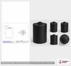 Dimensional spec drawing for Snyder 130 Gallon Vertical Storage Tank (29" L x 29" W x 49" H)