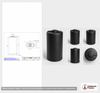 Dimensional spec drawing for Snyder 300 Gallon Vertical Storage Tank (35" L x 35" W x 82" H)