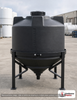 Snyder Industries 65 Gallon Heavy Duty Cone Bottom Mixing Tank. High Density Linear Polyethylene; Black; 31" H x 30" W x 30"