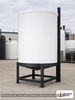 Chem-Tainer 250 Gallon 20 Degree Plastic Vertical Open Top Cone Bottom Tank. 250.0 gallon capacity; Polyethylene; dimensions 46.0in H x 42.0in W x 42.0in L; 100.0 lb empty; 1.5 specific gravity rating. Manufacturer part number TC4246CA. Sold by OneSource Plastics (https://www.onesourceplastics.com).
