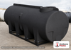 Enduraplas 1010 Gallon Black Horizontal Sump Bottom Leg Tank w/ Frame. Polyethylene; Black; dimensions 59.0in H x 49.0in W x 130.0in L; 400.0 lb empty; 1.9 specific gravity rating; fittings: 1 Manway / Lid; 10 Year Warranty with Activation. Manufacturer part number THD01010KB. Sold by OneSource Plastics (https://www.onesourceplastics.com).