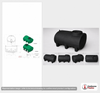 Dimensional spec drawing for Enduraplas 500 Gallon Horizontal Leg Tank (80" L x 57" W x 48" H)
