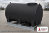 Enduraplas 1200 Gallon Black Horizontal Sump Bottom Leg Tank w/ Frame. Polyethylene; Black; 64" H x 70" W x 102" L