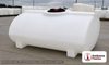 Enduraplas 250 Gallon White Horizontal Sump Bottom Leg Tank. Polyethylene; Natural White; 37" H x 47" W x 55" L; fittings: 1