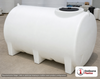 Enduraplas 1000 Gallon White Horizontal Sump Bottom Leg Tank. Polyethylene; Natural White; dimensions 70.0in H x 60.0in W x 94.0in L; 400.0 lb empty; 1.9 specific gravity rating; fittings: 1 Manway / Lid; 10 Year Warranty with Activation. Manufacturer part number THD01000W. Sold by OneSource Plastics (https://www.onesourceplastics.com).