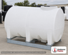 Enduraplas 1400 Gallon White Horizontal Sump Bottom Leg Tank w/ Frame. Polyethylene; Natural White; dimensions 71.0in H x 70.0in W x 102.0in L; 561.0 lb empty; 1.9 specific gravity rating; fittings: 1 Manway / Lid; 10 Year Warranty with Activation. Manufacturer part number THD01400KW. Sold by OneSource Plastics (https://www.onesourceplastics.com).