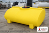 Enduraplas 200 Gallon Yellow Horizontal Sump Bottom Leg Tank. Polyethylene; Yellow; dimensions 31.0in H x 47.0in W x 55.0in L; 88.0 lb empty; 1.9 specific gravity rating; fittings: 1 Manway / Lid; 10 Year Warranty with Activation. Manufacturer part number THD00200Y. Sold by OneSource Plastics (https://www.onesourceplastics.com).