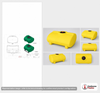 Dimensional spec drawing for Enduraplas 250 Gallon Horizontal Leg Tank (55" L x 47" W x 37" H)