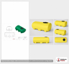 Dimensional spec drawing for Enduraplas 300 Gallon Horizontal Leg Tank (74" L x 46" W x 34" H)