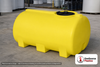 Enduraplas 400 Gallon Yellow Horizontal Sump Bottom Leg Tank. Polyethylene; Yellow; 42" H x 46" W x 74" L; fittings: 1