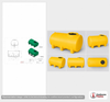 Dimensional spec drawing for Enduraplas 800 Gallon Horizontal Leg Tank (94" L x 60" W x 55" H)
