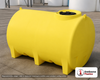 Enduraplas 1000 Gallon Yellow Horizontal Sump Bottom Leg Tank. Polyethylene; Yellow; dimensions 70.0in H x 60.0in W x 94.0in L; 400.0 lb empty; 1.9 specific gravity rating; fittings: 1 Manway / Lid; 10 Year Warranty with Activation. Manufacturer part number THD01000Y. Sold by OneSource Plastics (https://www.onesourceplastics.com).