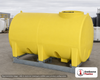 Enduraplas 1400 Gallon Yellow Horizontal Sump Bottom Leg Tank w/ Frame. Polyethylene; Yellow; 71" H x 70" W x 102" L