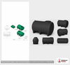 Dimensional spec drawing for Enduraplas 1200 Gallon Horizontal Leg Tank (102" L x 70" W x 63" H)