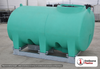 Enduraplas 500 Gallon Green Horizontal Sump Bottom Leg Tank w/ Frame. Polyethylene; Green; 49" H x 57" W x 80" L; fittings:
