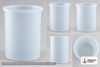 Dimensional spec drawing for Chem-Tainer 550 Gallon Cylindrical Open Top Tank (48" L x 48" W x 72" H)