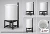 Chem-Tainer 100 Gallon 15 Degree Plastic Vertical Cone Bottom Tank