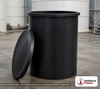 Chem-Tainer 200 Gallon Plastic Open Top Batch Storage Tank in Black. 200 gallon capacity; Polyethylene; Black; 48" H x 36" W