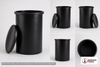 Dimensional spec drawing for Chem-Tainer 200 Gallon Open Top - Cylindrical (36" L x 36" W x 48" H)