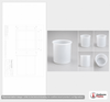 Dimensional spec drawing for Chem-Tainer 45 Gallon Open Top - Rectangular