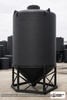 Snyder Industries 6500 Gallon XLPE Cone Bottom Tank. 6500 gallon capacity; Crosslinked Linear Polyethylene; Black; dimensions 273.0in H x 90.0in W x 90.0in L; 2100.0 lb empty; 1.5 specific gravity rating; 30-degree cone bottom; fittings: 1 Manway / Lid; max temp 100 deg  F / 37 deg  C. Manufacturer part number 7180000n46. Manufactured by Snyder. Sold by OneSource Plastics (https://www.onesourceplastics.com).