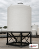 Snyder Industries 6000 Gallon XLPE Heavy Duty Cone Bottom Tank. 6000 gallon capacity; Crosslinked Linear Polyethylene; Natural White; dimensions 136.0in H x 142.0in W x 142.0in L; 1250.0 lb empty; 1.9 specific gravity rating; 30-degree cone bottom; fittings: 1 Manway / Lid; max temp 100 deg  F / 37 deg  C. Manufacturer part number 5280200n42. Manufactured by Snyder. Sold by OneSource Plastics (https://www.onesourceplastics.com).