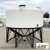 Snyder Industries 6000 Gallon XLPE Cone Bottom Tank. 6000 gallon capacity; Crosslinked Linear Polyethylene; Natural White; dimensions 136.0in H x 142.0in W x 142.0in L; 1100.0 lb empty; 1.5 specific gravity rating; 30-degree cone bottom; fittings: 1 Manway / Lid; max temp 100 deg  F / 37 deg  C. Manufacturer part number 5280200n40. Manufactured by Snyder. Sold by OneSource Plastics (https://www.onesourceplastics.com).