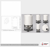 Dimensional spec drawing for Snyder 5500 Gallon Cone Bottom Tank (90" L x 90" W x 241" H)