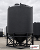 Snyder Industries 5500 Gallon Black XLPE Heavy Duty Cone Bottom Tank. Crosslinked Linear Polyethylene; Black; dimensions 241.0in H x 90.0in W x 90.0in L; 2000.0 lb empty; 1.9 specific gravity rating; fittings: 1 Manway / Lid; max temp 100 deg  F / 37 deg  C. Manufacturer part number 7040000n48. Sold by OneSource Plastics (https://www.onesourceplastics.com).