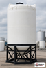 Snyder Industries 3000 Gallon XLPE Heavy Duty Cone Bottom Tank. 3000 gallon capacity; Crosslinked Linear Polyethylene; Natural White; dimensions 144.0in H x 90.0in W x 90.0in L; 670.0 lb empty; 1.9 specific gravity rating; 30-degree cone bottom; fittings: 1 Manway / Lid; max temp 100 deg  F / 37 deg  C. Manufacturer part number 5150000n42. Manufactured by Snyder. Sold by OneSource Plastics (https://www.onesourceplastics.com).