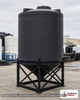 Snyder Industries 2600 Gallon Black XLPE Cone Bottom Tank. Crosslinked Linear Polyethylene; Black; 139" H x 90" W x 90" L