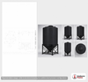 Dimensional spec drawing for Snyder 2600 Gallon Cone Bottom Tank (90" L x 90" W x 139" H)