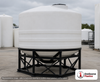 Snyder Industries 1600 Gallon XLPE Heavy Duty Cone Bottom Tank. Crosslinked Linear Polyethylene; Natural White; dimensions 72.0in H x 95.0in W x 95.0in L; 277.0 lb empty; 1.9 specific gravity rating; fittings: 1 Manway / Lid; max temp 100 deg  F / 37 deg  C. Manufacturer part number 8330000n42. Sold by OneSource Plastics (https://www.onesourceplastics.com).