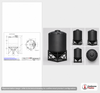 Dimensional spec drawing for Snyder 1500 Gallon Cone Bottom Tank (64" L x 64" W x 141" H)